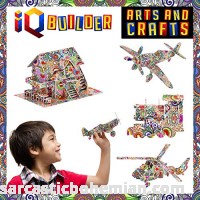 IQ BUILDER | Fun Creative DIY Arts and Crafts KIT | Best Toy Gift for Girls and Boys Age 8 9 10 11 12 Year Old | Educational Art Building Painting Coloring 3D Puzzle Project Set for Kids and Adults B074K7VVH5